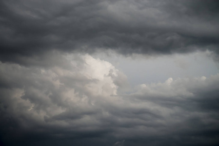 蓝色的天空在下雨之前图片