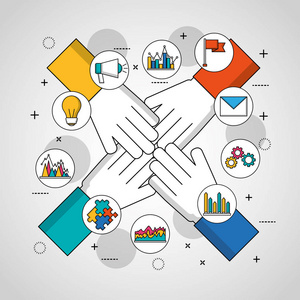 人们彼此协作的概念