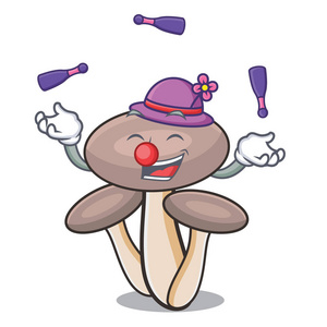 杂耍蜂蜜木耳蘑菇吉祥物卡通照片