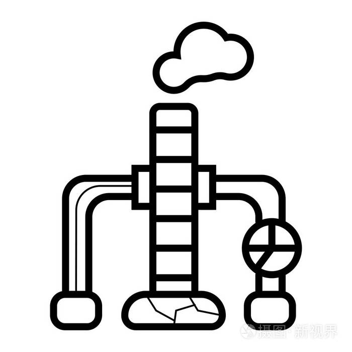 炼油厂矢量图标工业矢量图标