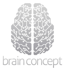 电大脑抽象的电子大脑照片