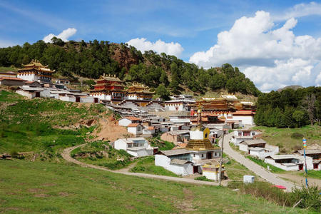 攀登 美丽的 信仰 宗教 佛陀 寺庙 建筑 土地 喇嘛 风景