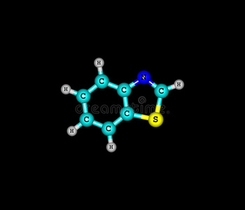 苯并噻唑分子在黑色