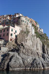 美丽的 村庄 自然 悬崖 意大利 夏天 遗产 天空 地中海