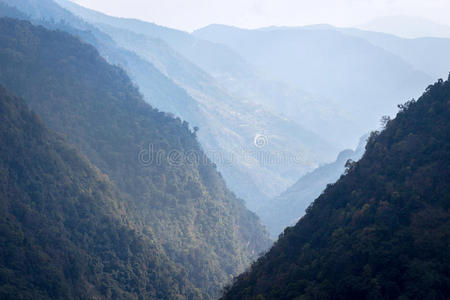 场景 春天 天空 范围 亚洲 全景图 美女 徒步旅行 尼泊尔