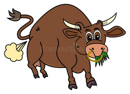 吃草的生物棕色公牛