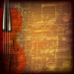 带小提琴的抽象格伦格音乐背景