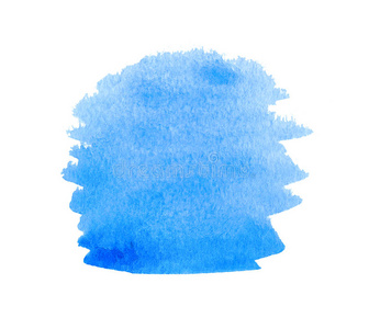 蓝色水彩画抽象背景