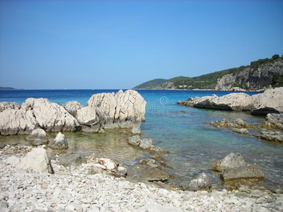 达尔马提亚 天堂 海滩 旅游业 小海湾 风景 假日 自然