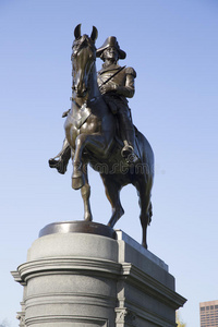 乔治华盛顿雕像在波士顿公共花园