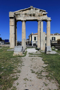 柱廊 多立克 文化 古老的 纪念碑 地狱 罗马人 希腊语