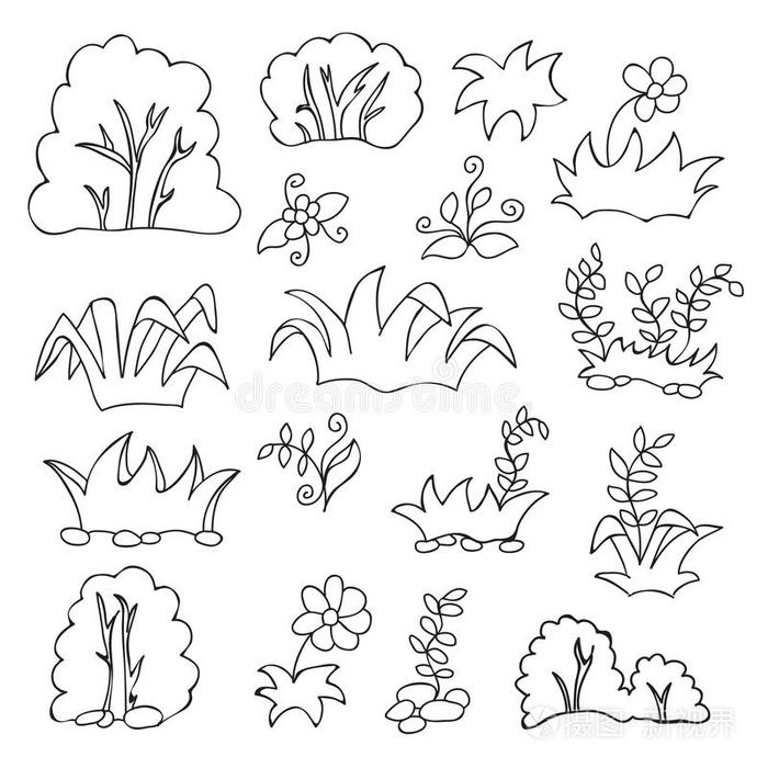 草和花卡通着色书给孩子们插画 正版商用图片1s9v3c 摄图新视界 草和花卡通着色书给孩子们插画 正版商用图片1s9v3c 摄图新视界