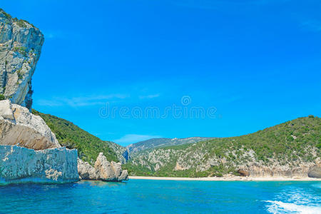 撒丁岛 小海湾 天空 卡拉 海岸线 悬崖 海景 阳光 太阳