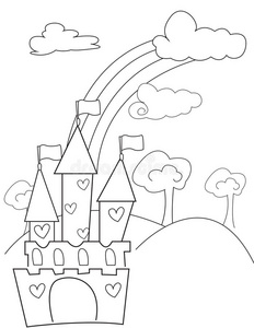 充气城堡与小孩图片