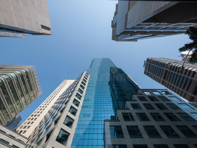 伦敦 高层建筑 旅行 工作 公司 商业 办公室 天空 反射
