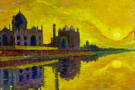 世界著名地标系列:泰姬陵是印度阿格拉的主要旅游景点.照片