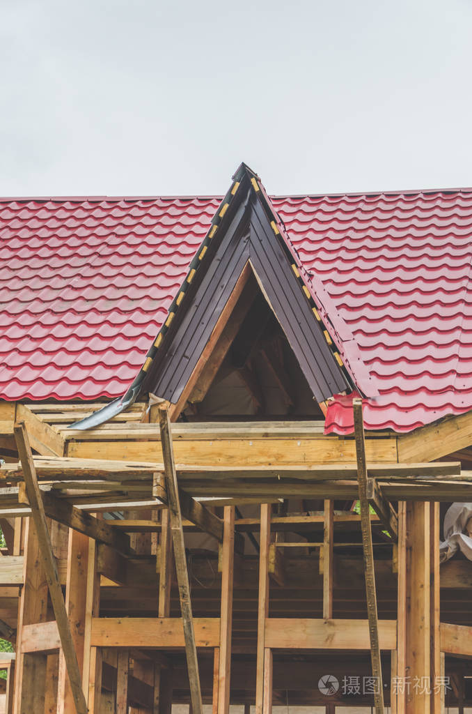 建筑框架房屋金属屋顶木