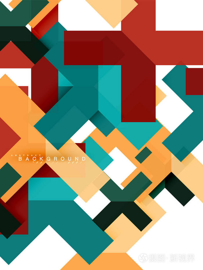 多彩多姿的抽象几何形状, 网络横幅的几何背景