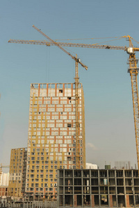 城市建设塔吊起重机图片