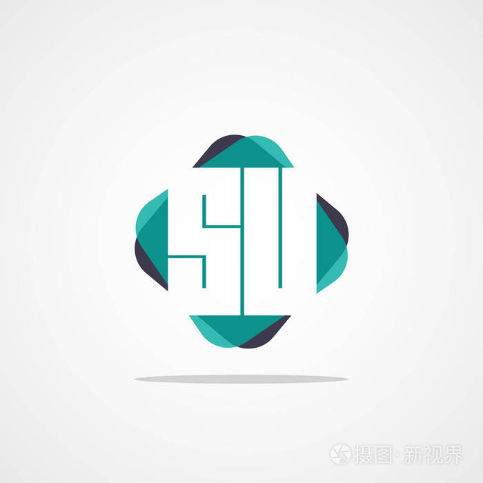 初始字母su标志模板设计