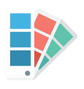 油漆样本彩色矢量图标图片