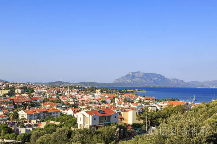 土耳其穆格拉市达卡市的鸟瞰图