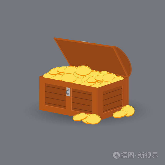 宝箱装满金币