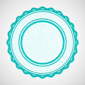 圆形青色标签图片
