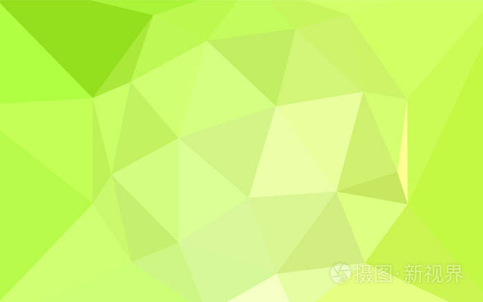 浅绿色黄色矢量多边形背景. 一种完全新的多边形风格的彩色插图.