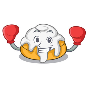 拳击肉桂卷字符卡通照片