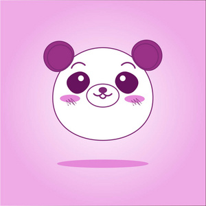 韩国化妆品矢量熊猫插图图片