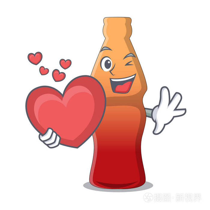 用心可乐瓶果冻糖果吉祥物卡通