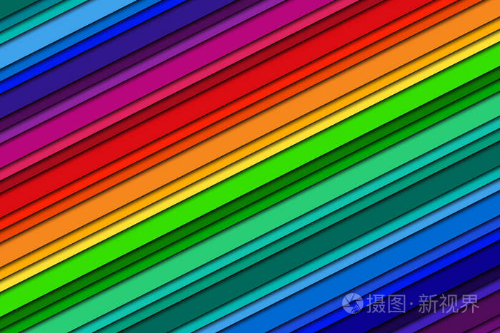 抽象背景与彩虹颜色,斜线,彩色蜡笔. 彩色矢量插图