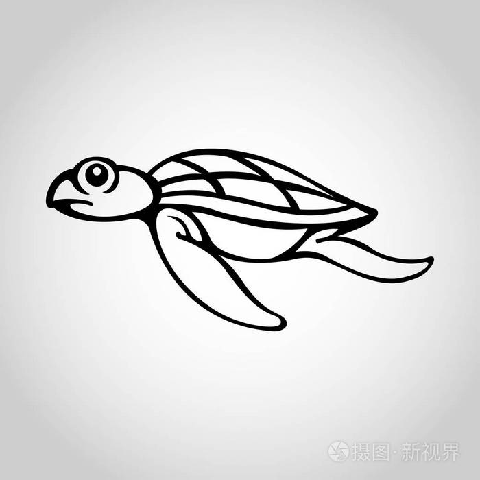 海龟矢量标志图标插图