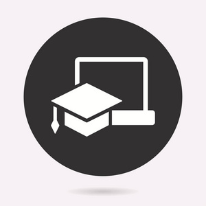 学习教育图标. 学术学习学习符号. 矢量插图隔离.