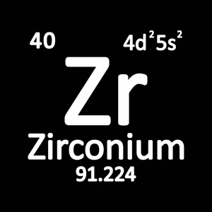 白色背景上的元素锆图标. 矢量图.照片