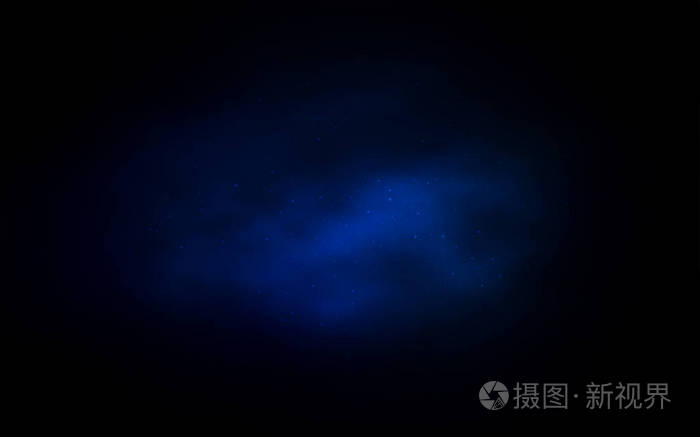深蓝色矢量模板与空间恒星. 带有梯度的模糊抽象背景上的空间恒星.