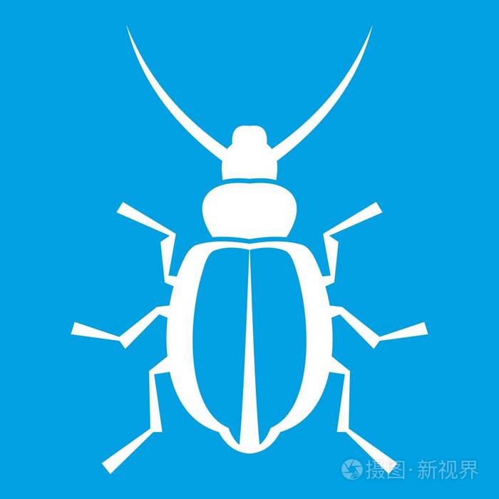 甲虫图标白色