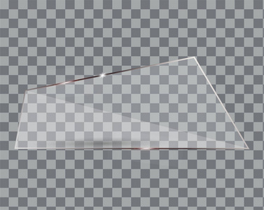 在透明背景上空白玻璃奖图片