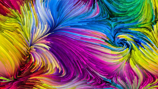 具有视觉吸引力的背景,由液体油漆图案制成,适用于设计创意和想象力