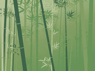 竹林背景插画 竹林背景手绘 竹林背景卡通图 摄图新视界