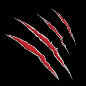 爪子的痕迹图片