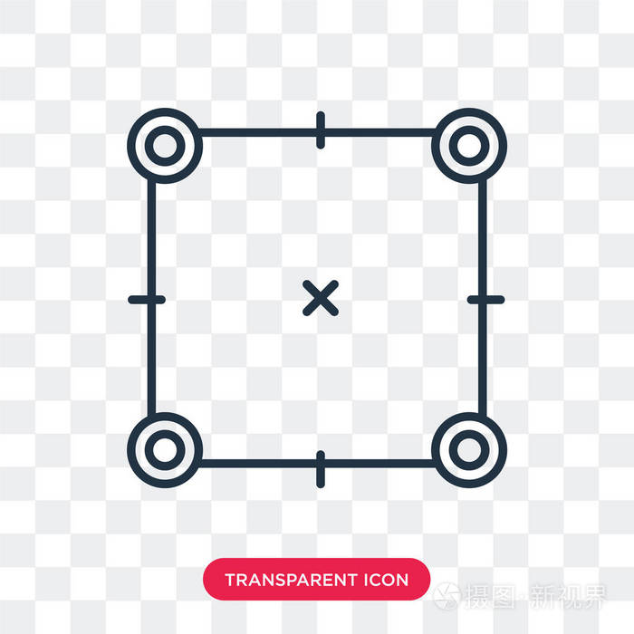 矩形矢量图标在透明背景上隔离, 矩形徽标设计