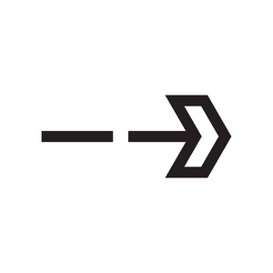 白色backgr上的右箭头图标矢量符号和符号