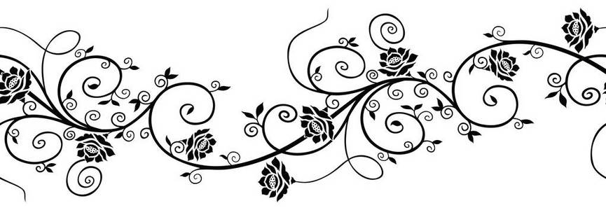 黑白花边边框图片大全