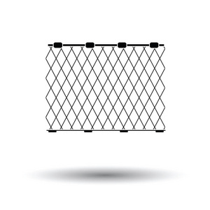 渔网图标. 白色背景与阴影设计. 矢量图.照片