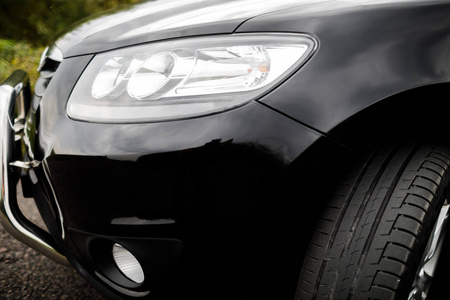 黑色现代汽车车灯前 vi照片