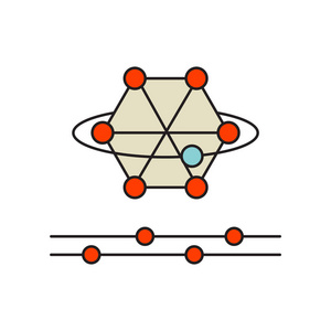 石墨烯图标矢量在白色背景下分离, 石墨烯符号照片