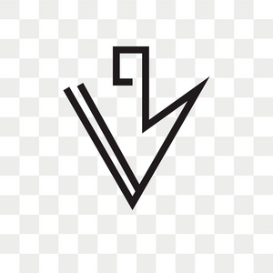 向下白色 backgro 上的向下箭头图标矢量符号和符号在时尚的设计风格