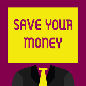 素材库不要钱概念手写显示节省您的钱.